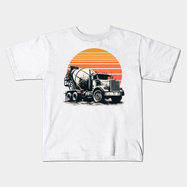 Concrete Mixer Truck Kids T-Shirt by Vehicles-Art